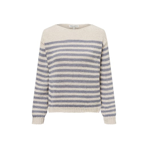 Marc O'Polo Sweter damski z dzianiny Kobiety beżowy w paski ze sklepu vangraaf w kategorii Swetry damskie - zdjęcie 179146893