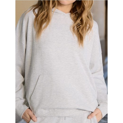 Sinsay - Bluza hoodie z kieszenią - szary ze sklepu Sinsay w kategorii Bluzy damskie - zdjęcie 179148400
