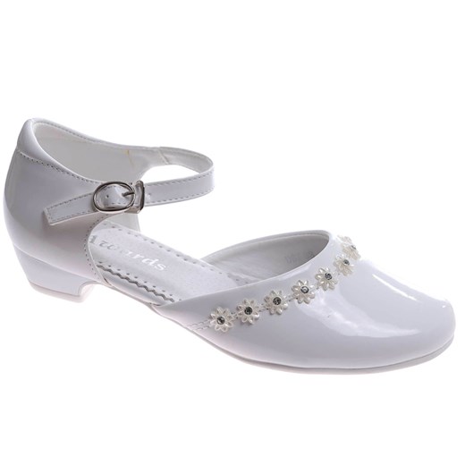Białe komunijne buty dla dziewczynki /E6-2 17386 T493/ ze sklepu Pantofelek24.pl w kategorii Sandały dziecięce - zdjęcie 179152024