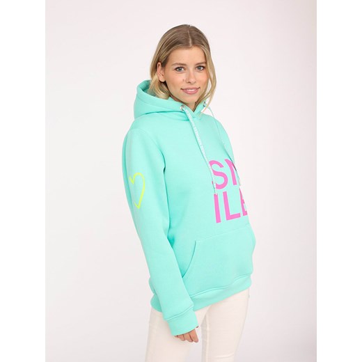 Zwillingsherz Bluza &quot;Alissa Heart&quot; w kolorze turkusowym Zwillingsherz L/XL Limango Polska wyprzedaż