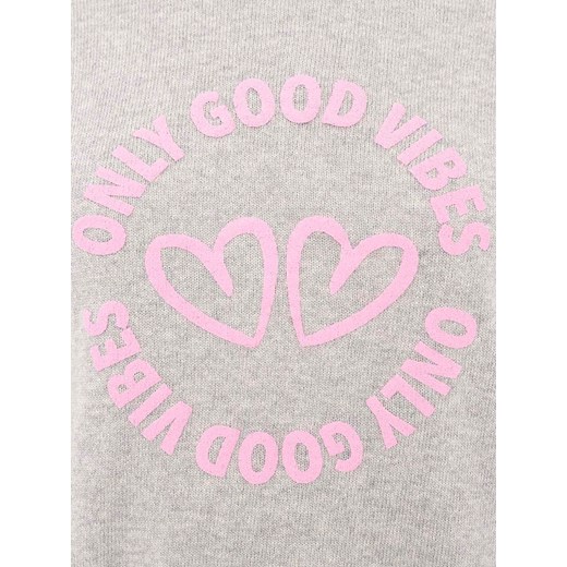 Zwillingsherz Sweter &quot;Only good Vibes&quot; w kolorze szarym Zwillingsherz S okazyjna cena Limango Polska