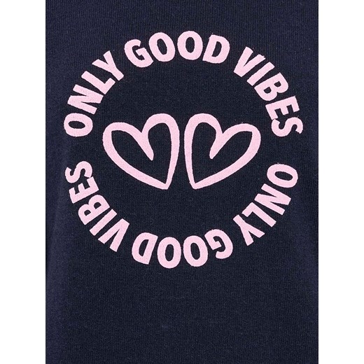 Zwillingsherz Sweter &quot;Only good Vibes&quot; w kolorze granatowym Zwillingsherz M Limango Polska wyprzedaż