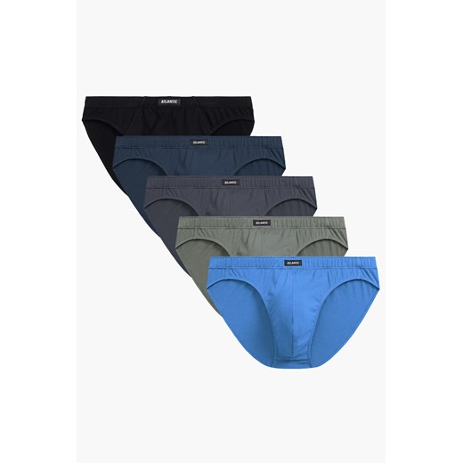 Slipy Atlantic 5SMP-002 5-pack jasnoniebieski/grafit/czarny/khaki/niebieski ze sklepu kontri.pl w kategorii Majtki męskie - zdjęcie 179153090