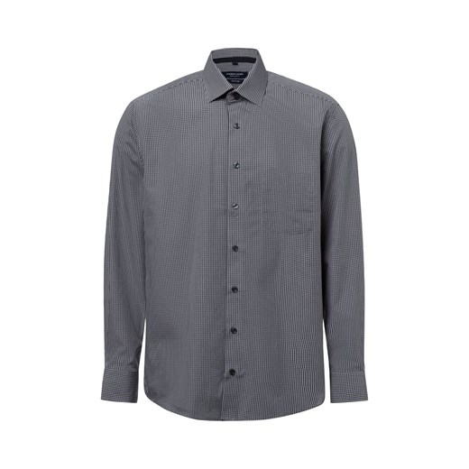 Andrew James Męska koszula biznesowa Mężczyźni Regular Fit Bawełna szary w kratkę ze sklepu vangraaf w kategorii Koszule męskie - zdjęcie 179157942