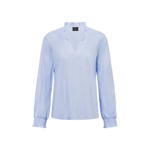 s.Oliver BLACK LABEL Bluzka damska tunika Kobiety Bawełna jasnoniebieski w paski ze sklepu vangraaf w kategorii Bluzki damskie - zdjęcie 179157950