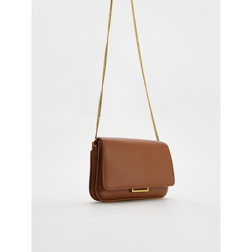 Reserved - Torebka z łańcuszkiem - brązowy Reserved ONE SIZE Reserved