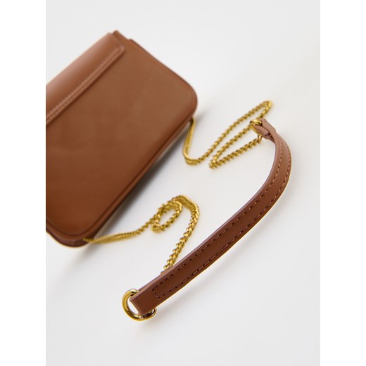 Reserved - Torebka z łańcuszkiem - brązowy Reserved ONE SIZE Reserved