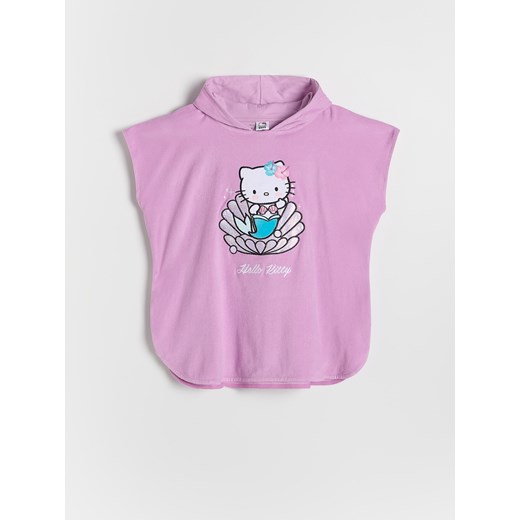 Reserved - Ręcznik plażowy Hello Kitty - fioletowy ze sklepu Reserved w kategorii Ręczniki dla dzieci - zdjęcie 179159690