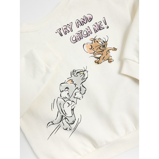 Reserved - Bluza Tom i Jerry - złamana biel Reserved 104 (3-4 lata) Reserved