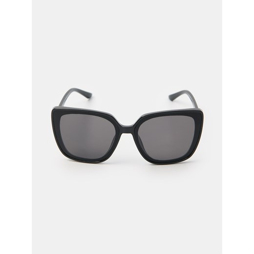 Sinsay - Kwadratowe okulary przeciwsłoneczne - czarny Sinsay One Size Sinsay