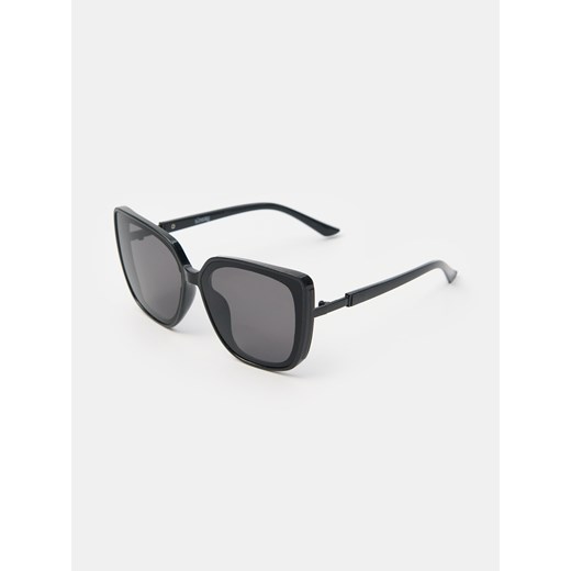 Sinsay - Kwadratowe okulary przeciwsłoneczne - czarny Sinsay One Size Sinsay