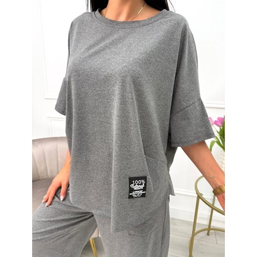 Grafitowy Dresowy Komplet Modnakiecka.pl 40 ModnaKiecka.pl