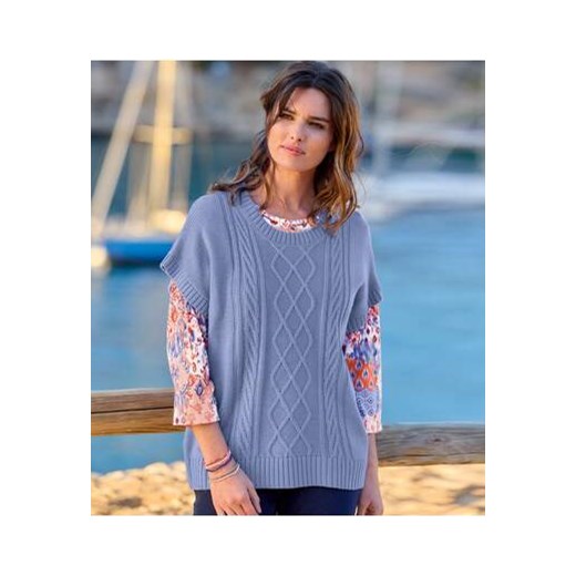 Trykotowy sweter z warkoczami ze sklepu Atlas For Men w kategorii Swetry damskie - zdjęcie 179162271