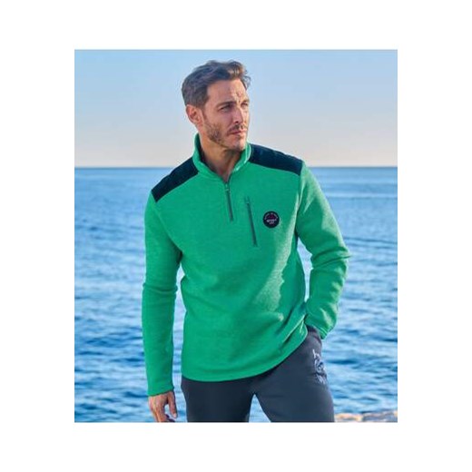 Sportowy sweter z melanżowego moltonu ze sklepu Atlas For Men w kategorii Bluzy męskie - zdjęcie 179162292