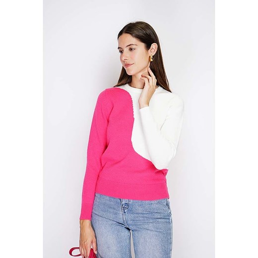 William de Faye Sweter w kolorze różowo-białym William De Faye 36 wyprzedaż Limango Polska