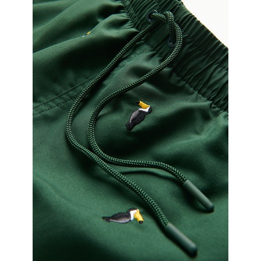 Reserved - Szorty plażowe ze wzorem - ciemnozielony Reserved XL Reserved