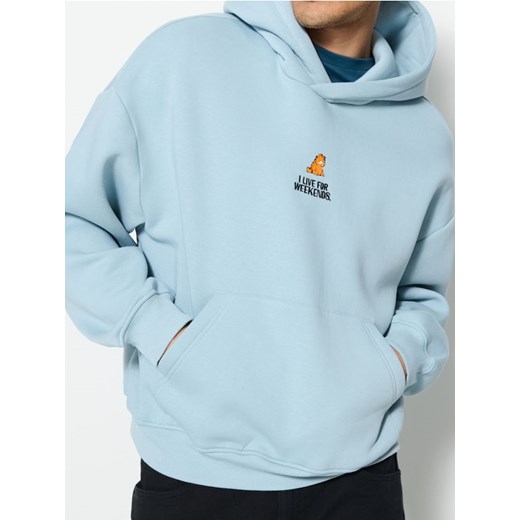 Sinsay - Bluza hoodie Garfield - błękitny ze sklepu Sinsay w kategorii Bluzy męskie - zdjęcie 179167122