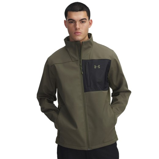 Męska kurtka przejściowa Under Armour Shield Jacket - oliwkowa/khaki ze sklepu Sportstylestory.com w kategorii Kurtki męskie - zdjęcie 179170672
