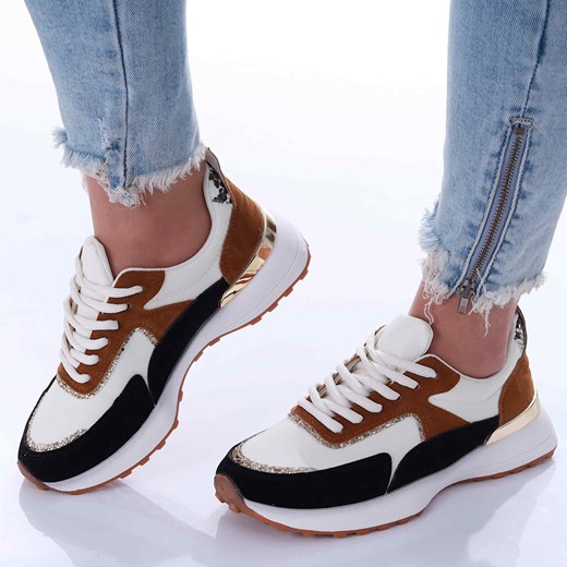 Sznurowane wygodne buty sportowe /G1-1 17333 T233/ ze sklepu Pantofelek24.pl w kategorii Buty sportowe damskie - zdjęcie 179174331