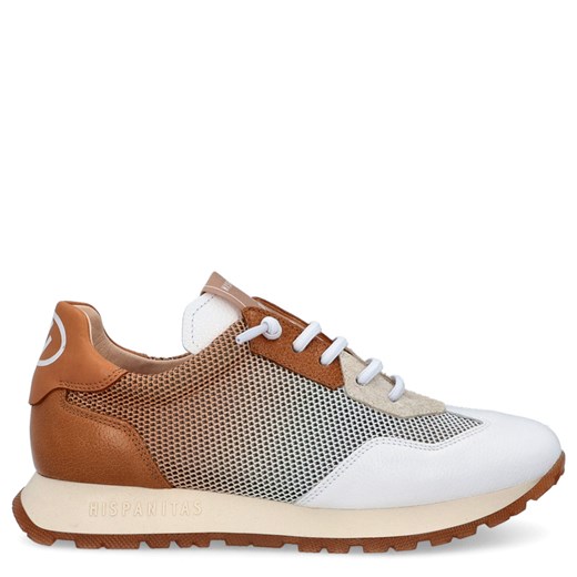Hiszpańskie sneakersy - HISPANITAS CHV253869 BRĄZOWO BIAŁE ze sklepu Tymoteo.pl - sklep obuwniczy w kategorii Buty sportowe damskie - zdjęcie 179174571