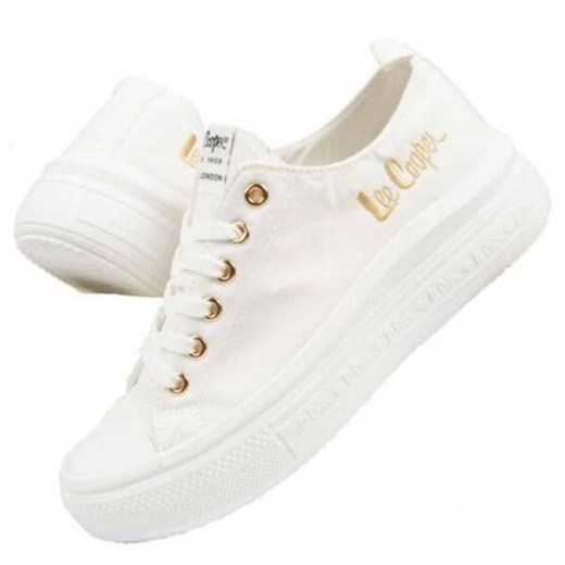 Buty Lee Cooper LCW-24-44-2462L białe ze sklepu ButyModne.pl w kategorii Trampki damskie - zdjęcie 179174820