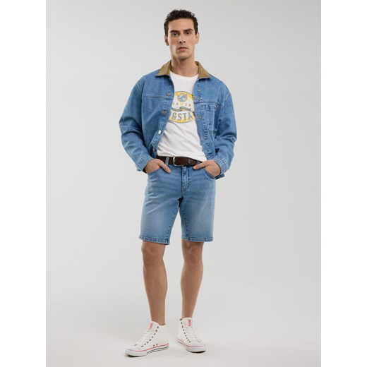 Koszulka męska z nadrukiem biała Stelian 100 ze sklepu Big Star w kategorii T-shirty męskie - zdjęcie 179178981