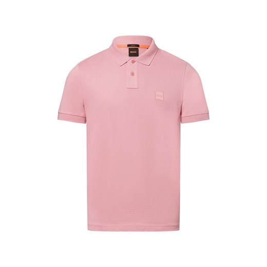 BOSS Orange Męska koszulka polo - Passenger Mężczyźni Bawełna brudny róż jednolity ze sklepu vangraaf w kategorii T-shirty męskie - zdjęcie 179179492