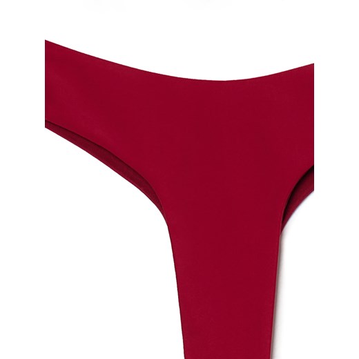 Cropp - Gładkie bordowe majtki kąpielowe - kasztanowy Cropp XL Cropp