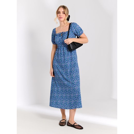 Sinsay - Sukienka midi w kwiaty - wielobarwny Sinsay XL Sinsay