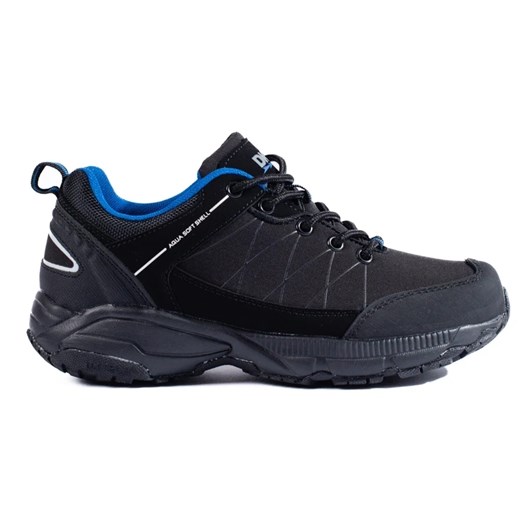 Buty trekkingowe damskie DK Waterproof czarno niebieskie czarne ze sklepu ButyModne.pl w kategorii Buty trekkingowe damskie - zdjęcie 179184333