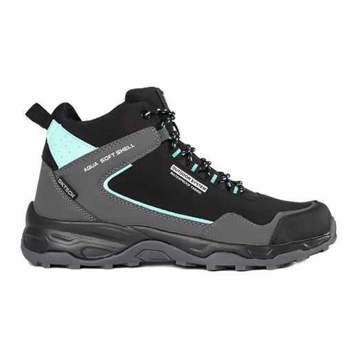 Wysokie buty trekkingowe męskie DK z protektorem czarne ze sklepu ButyModne.pl w kategorii Buty trekkingowe męskie - zdjęcie 179184361