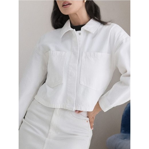 Sinsay - Katana jeansowa - biały Sinsay M Sinsay