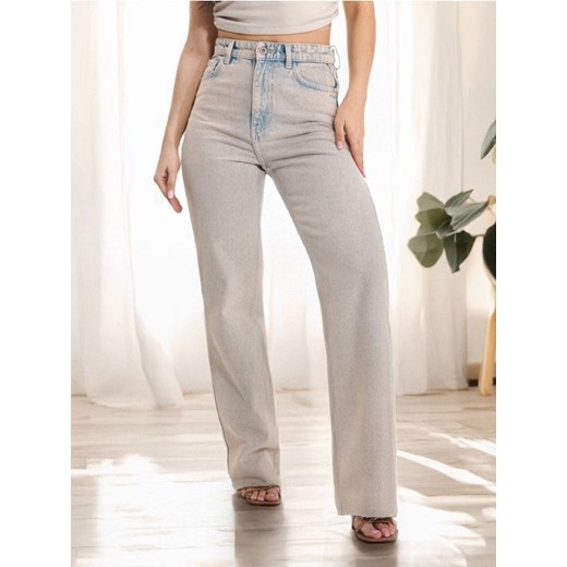 Sinsay - Jeansy wide leg high waist - różowy ze sklepu Sinsay w kategorii Jeansy damskie - zdjęcie 179185811
