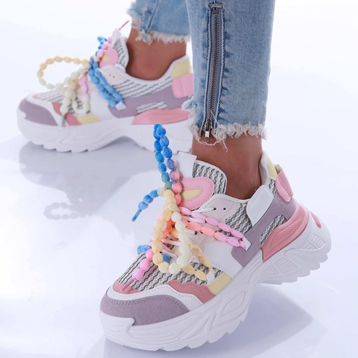 Kolorowe buty sportowe Seastar na platformie /C5-1 17346 S589/ ze sklepu Pantofelek24.pl w kategorii Buty sportowe damskie - zdjęcie 179186540