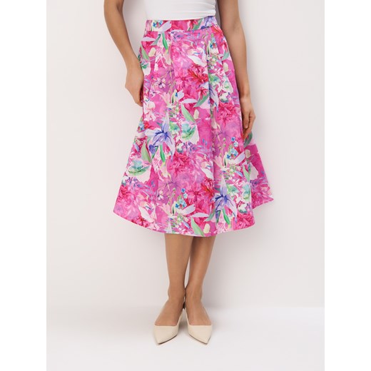 Spódnica Mohito niebieska midi na wiosnę z bawełny 