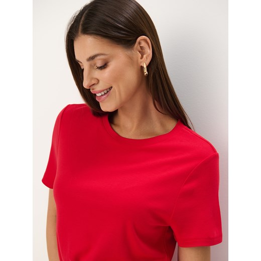 Sukienka Mohito midi z okrągłym dekoltem prosta z krótkim rękawem 