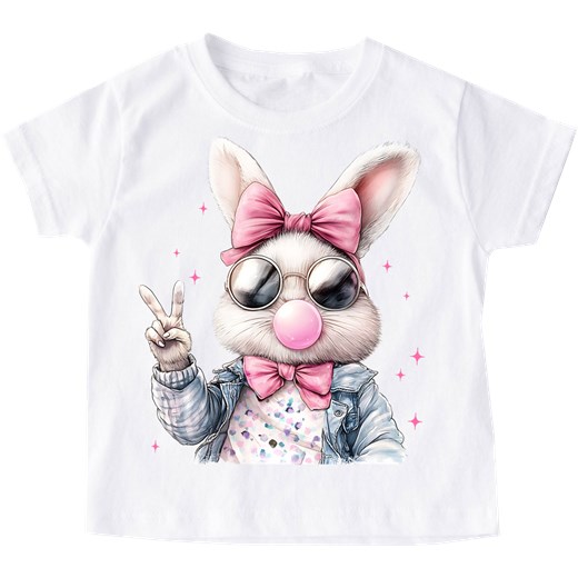 Koszulka z zajączkiem dla dziewczynki - wzór bunny48 Timeforf XXS Time For Fashion