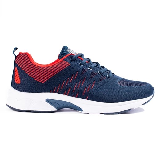 Męskie buty sportowe DK granatowe niebieskie ze sklepu ButyModne.pl w kategorii Buty sportowe męskie - zdjęcie 179187152