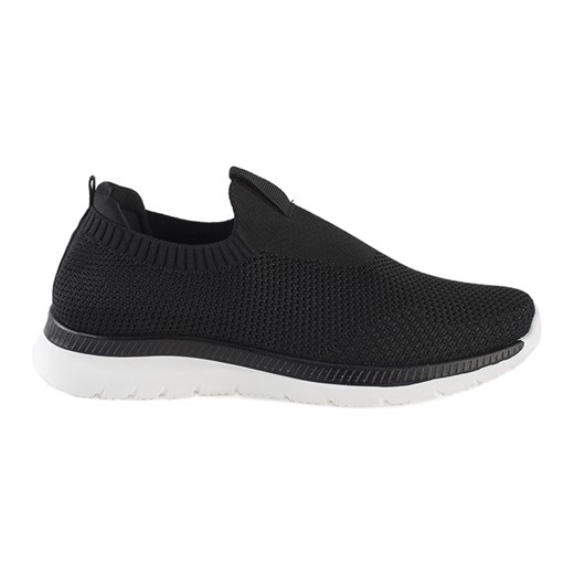 Wsuwane buty sportowe czarne ze sklepu ButyModne.pl w kategorii Buty sportowe damskie - zdjęcie 179187284