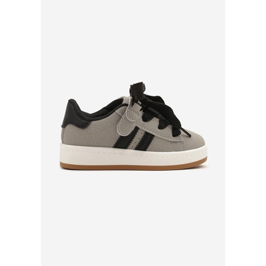 Szare Buty Sportowe Sneakersy Ozdobione Paskami Worriti ze sklepu renee.pl w kategorii Buty sportowe dziecięce - zdjęcie 179191431
