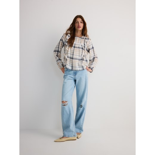 Reserved - Bluzka z falbanami - wielobarwny ze sklepu Reserved w kategorii Bluzki damskie - zdjęcie 179192132