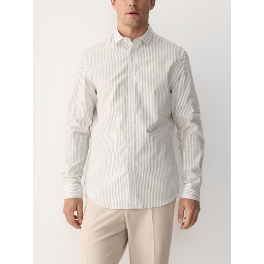 Reserved - Bawełniana koszula regular fit - jasnozielony ze sklepu Reserved w kategorii Koszule męskie - zdjęcie 179195233