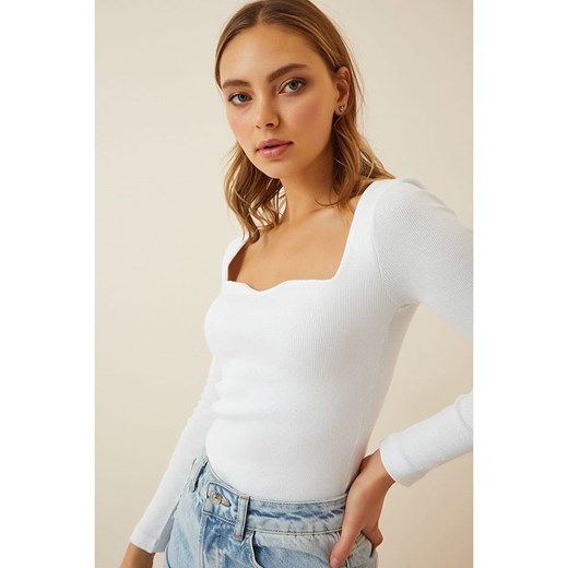 Happiness Istanbul Koszulka w kolorze białym Happiness Istanbul S/M okazyjna cena Limango Polska