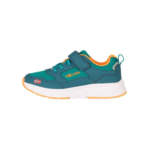 Trollkids Sneakersy &quot;Haugesund&quot; w kolorze zielono-pomarańczowym ze sklepu Limango Polska w kategorii Buty sportowe dziecięce - zdjęcie 179199570