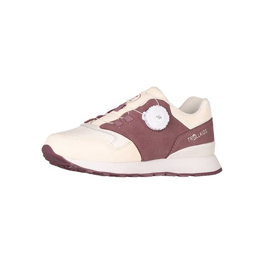 Trollkids Skórzane sneakersy &quot;Kristiansand&quot; w kolorze kremowo-fioletowym ze sklepu Limango Polska w kategorii Buty sportowe dziecięce - zdjęcie 179199913