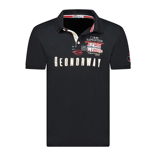 Geographical Norway Koszulka polo &quot;Kason&quot; w kolorze czarnym ze sklepu Limango Polska w kategorii T-shirty męskie - zdjęcie 179200441