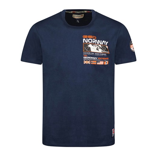 Geographical Norway Koszulka &quot;Jholme&quot; w kolorze granatowym ze sklepu Limango Polska w kategorii T-shirty męskie - zdjęcie 179200461