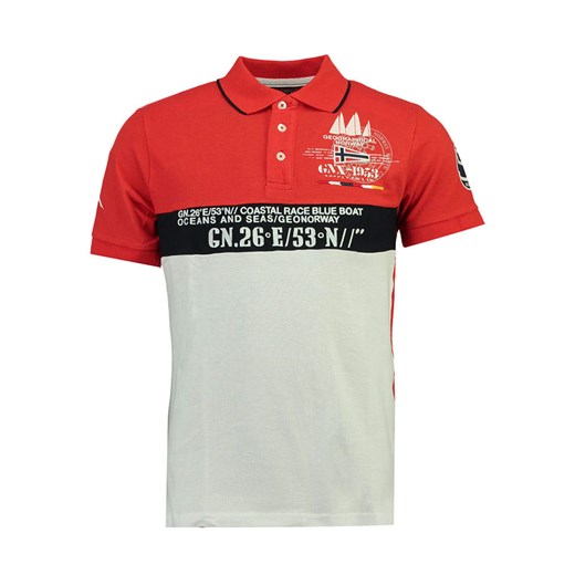 Geographical Norway Koszulka polo &quot;Kassovitz&quot; w kolorze czerwono-szarym ze sklepu Limango Polska w kategorii T-shirty chłopięce - zdjęcie 179201551
