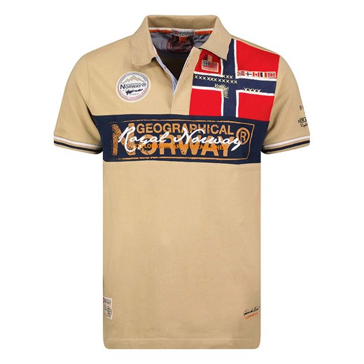 Geographical Norway Koszulka polo &quot;Kidney&quot; w kolorze beżowo-czerwono-czarnym ze sklepu Limango Polska w kategorii T-shirty chłopięce - zdjęcie 179201604