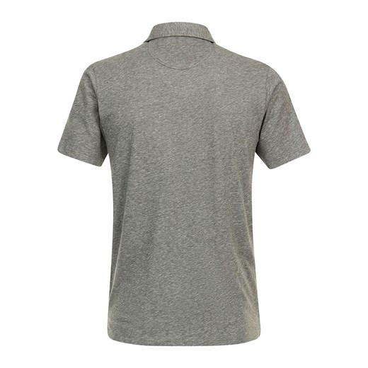 T-shirt męski Casamoda z lnu szary z krótkim rękawem 